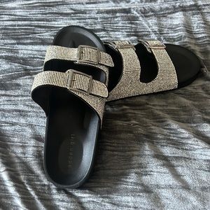 Madden Girl Rhinestone Slides